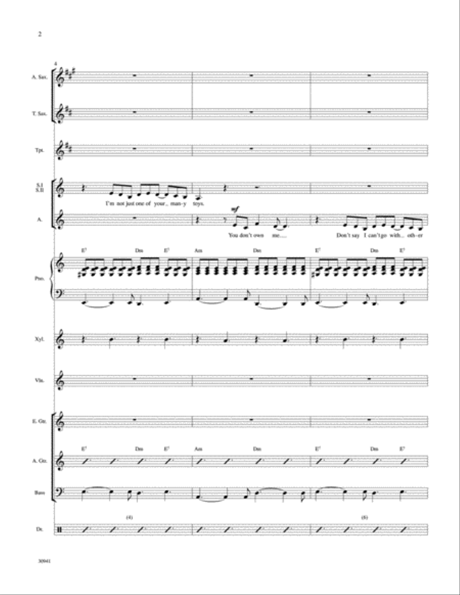 You Don't Own Me: Score Score scores gallery preview page 2