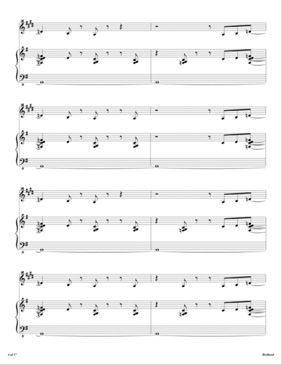Birdland Birdland Alto Saxophone scores gallery preview page 5