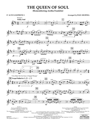 The Queen Of Soul (arr. Paul Murtha)- Conductor Score (Full Score) - Eb Alto Saxophone 1