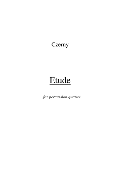 Czerny Etude for percussion quartet image number null