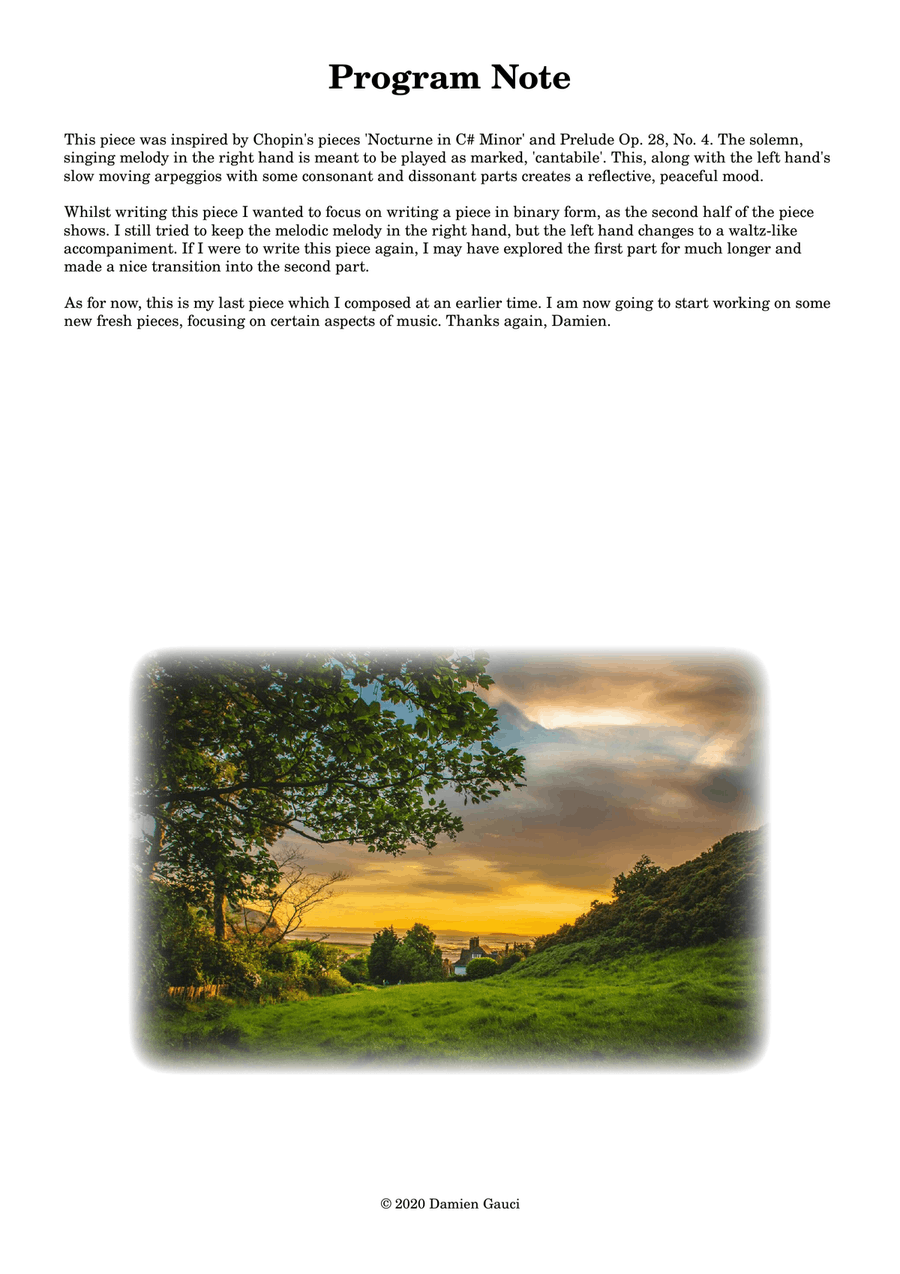 Lento in C# minor Piano Solo scores gallery preview page 2