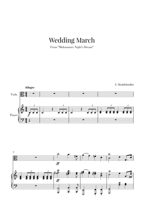 Book cover for Wedding March for Viola and Piano - Mendelssohn