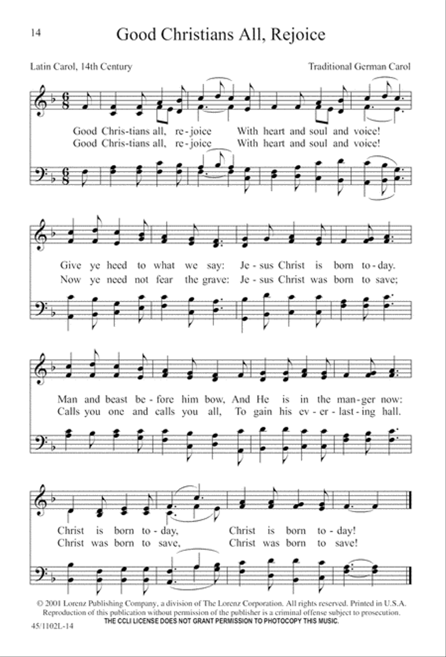 Let's Go Caroling 4-Part scores gallery preview page 14
