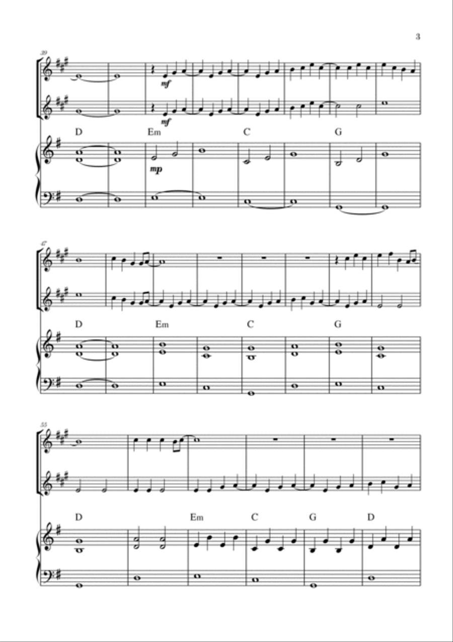 Love Is Gone Trumpet Duet scores gallery preview page 3