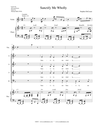 Sanctify Me Wholly (Solo and SATB)
