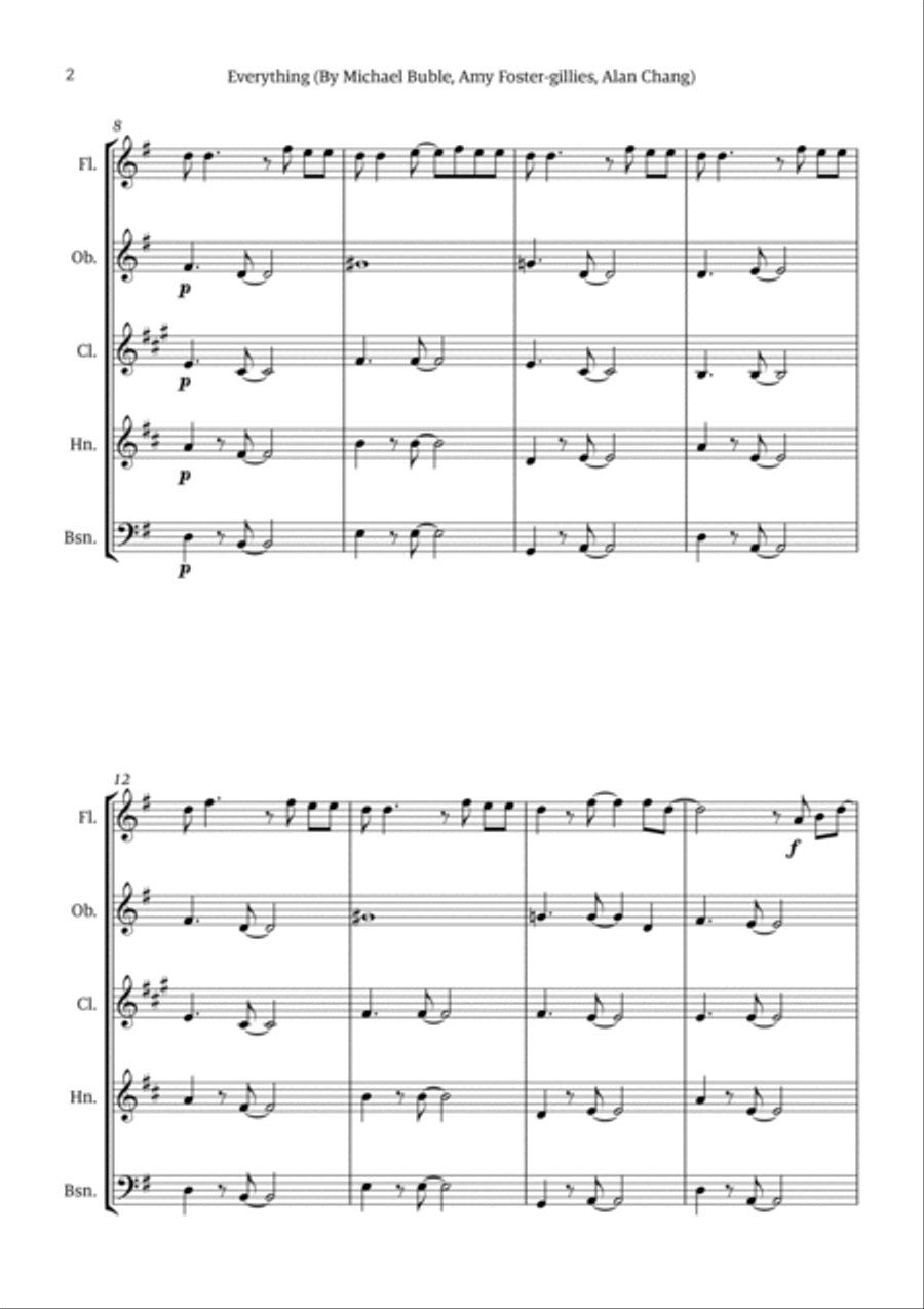 Everything Woodwind Quintet scores gallery preview page 2