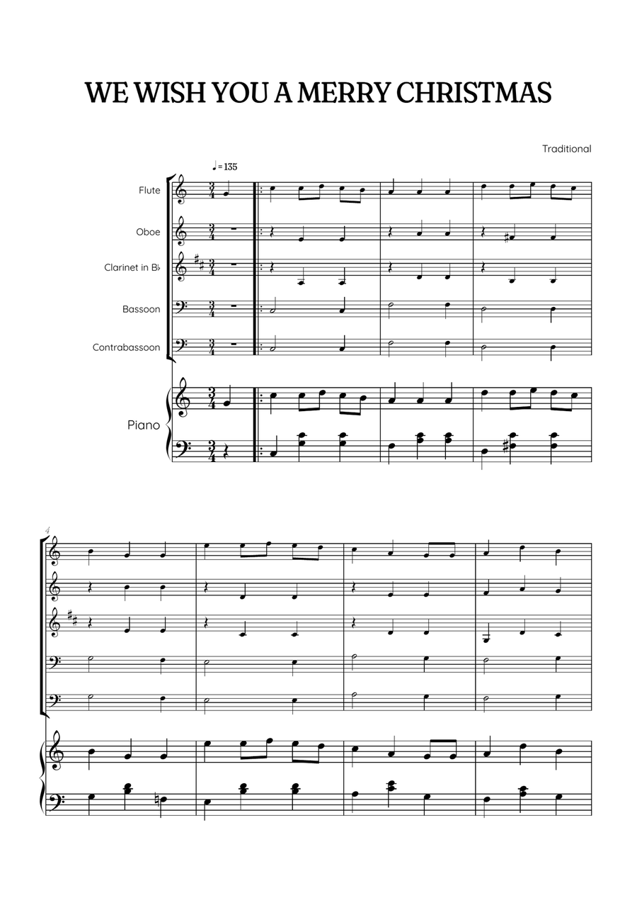Woodwind quintet music sale
