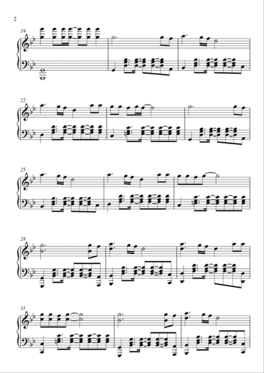 Love Me Again Piano Solo scores gallery preview page 2