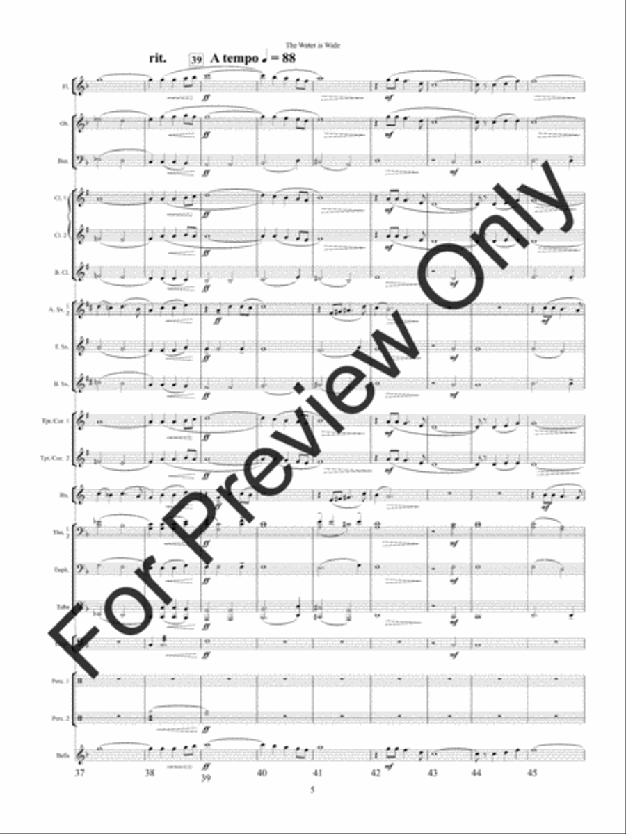 The Water Is Wide The Water Is Wide Concert Band scores gallery preview page 8
