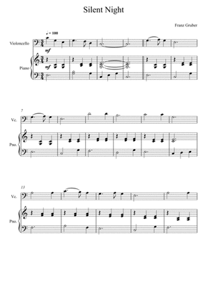 Franz Gruber - Silent Night C Key (Violoncello Solo)