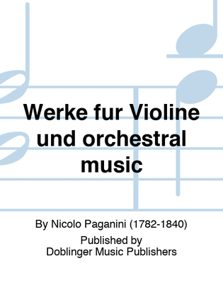 Werke fur Violine und Orchester Heft 1 (Normalstimmung)
