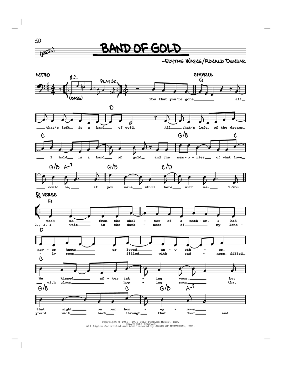 Band Of Gold Band Of Gold Piano scores gallery preview page 1