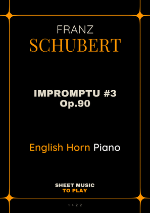 Book cover for Impromptu No.3, Op.90 - English Horn and Piano (Full Score and Parts)