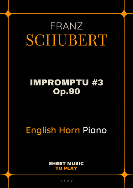 Impromptu No.3, Op.90 - English Horn and Piano (Full Score and Parts) image number null