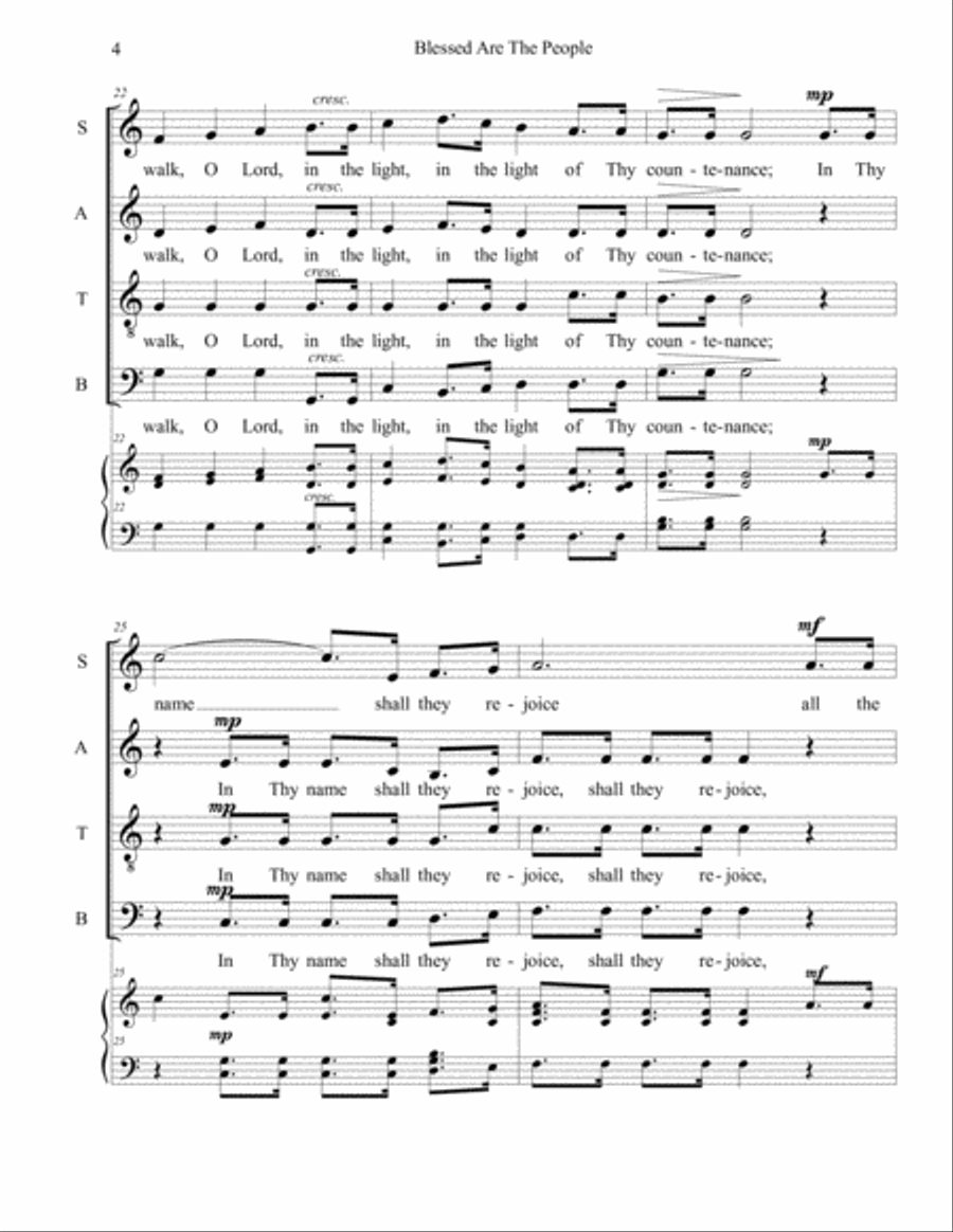 Blessed Are The People Blessed Are The People 4-Part scores gallery preview page 4