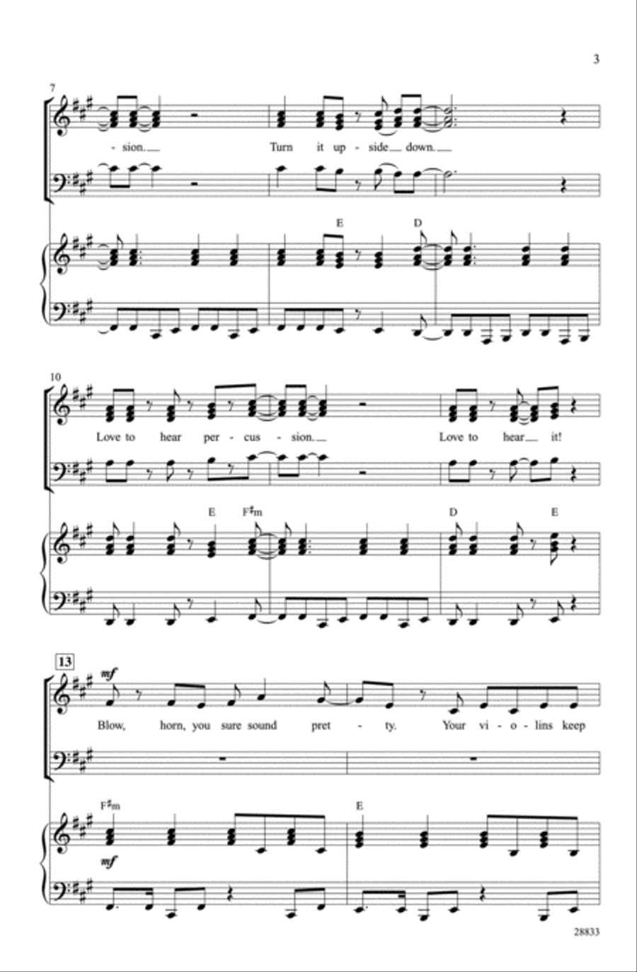 Turn the Beat Around SAB scores gallery preview page 3
