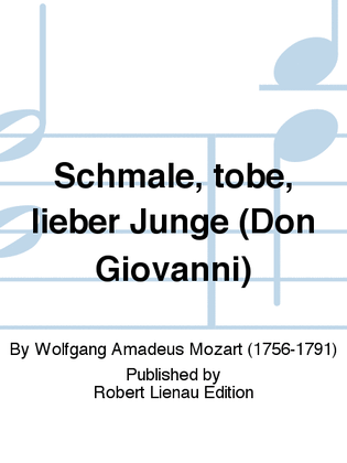 Book cover for Schmäle, tobe, lieber Junge (Don Giovanni)