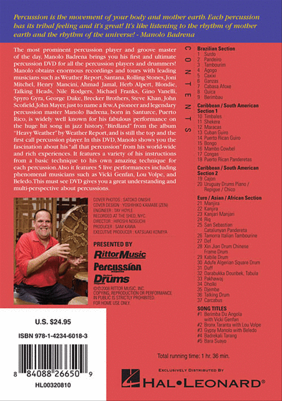Manolo Badrena's All That Percussion Percussion scores gallery preview page 2