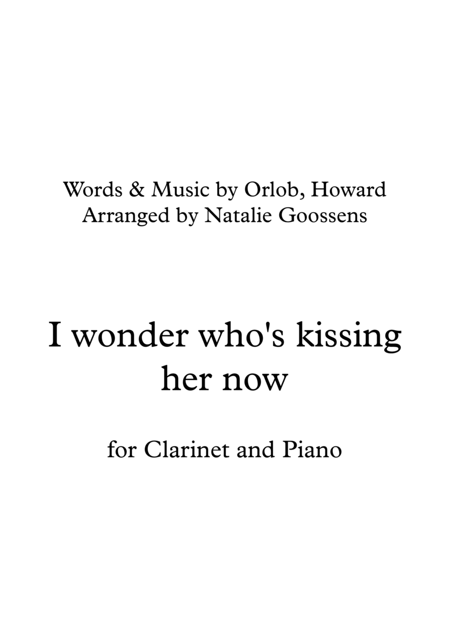 I Wonder Who's Kissing Her Now Clarinet Solo scores gallery preview page 1