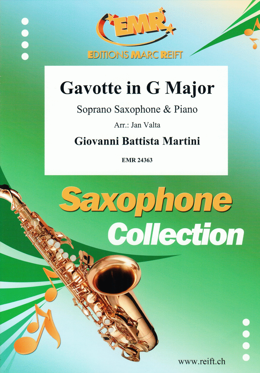 Gavotte in G Major Soprano Saxophone scores gallery preview page 1