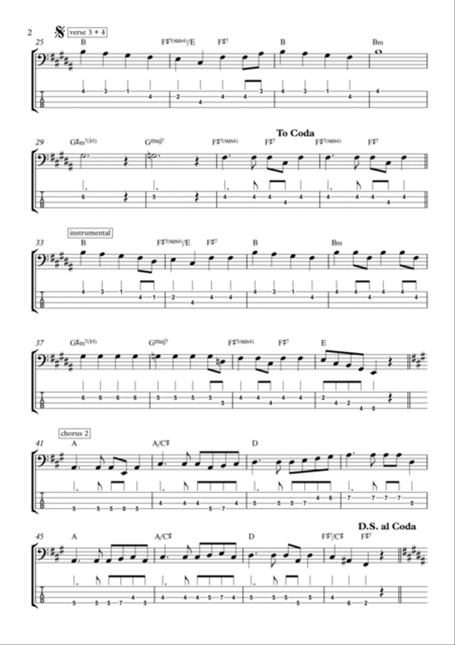 Penny Lane Penny Lane Bass Guitar scores gallery preview page 2