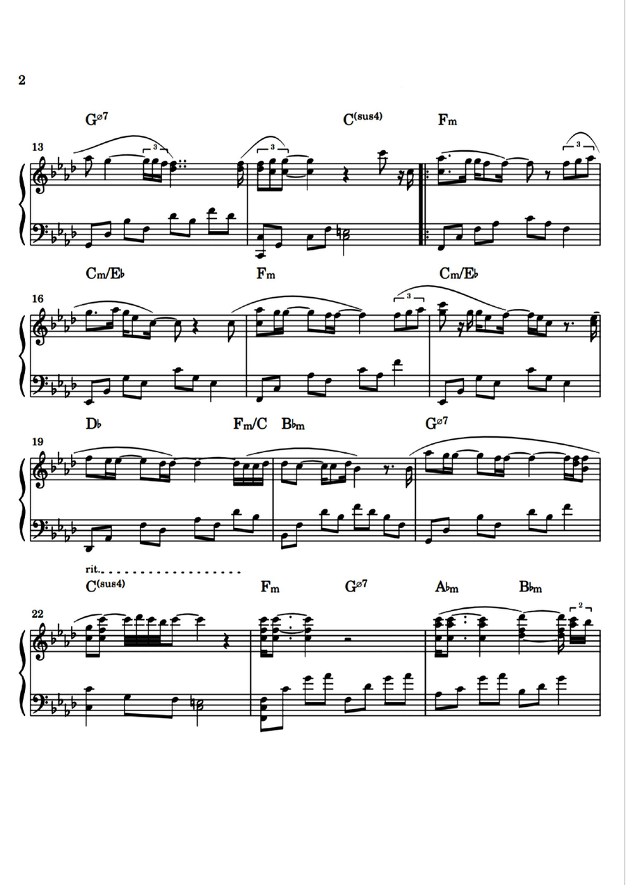 Je T'aime Je T'aime Piano Solo scores gallery preview page 2