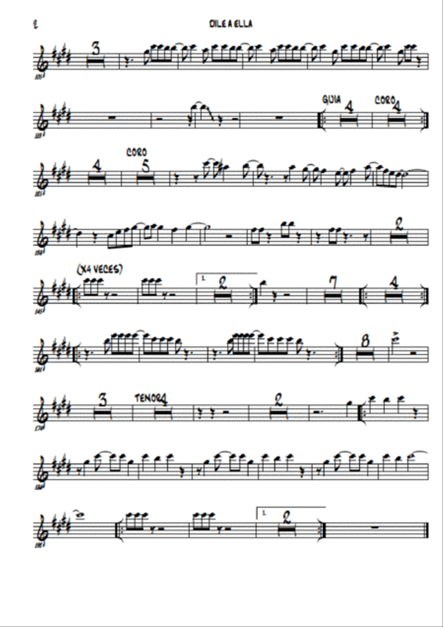 DILE A ELLA DILE A ELLA Jazz Ensemble scores gallery preview page 2