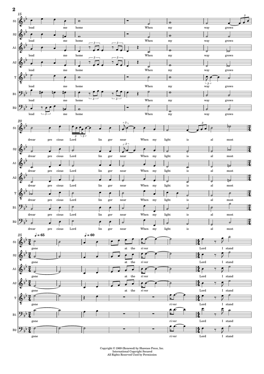 Precious Lord Take My Hand Divisi scores gallery preview page 2