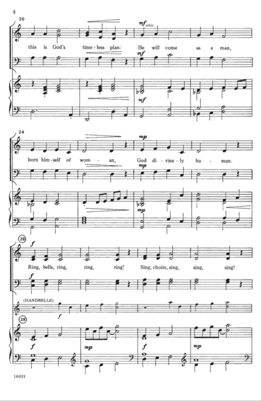 Who Will Make Him Welcome? 4-Part scores gallery preview page 4