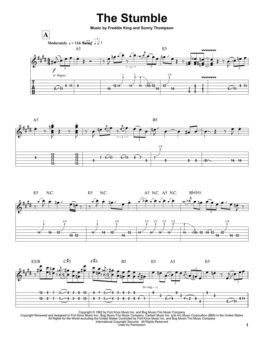 The Stumble Acoustic Guitar scores gallery preview page 1