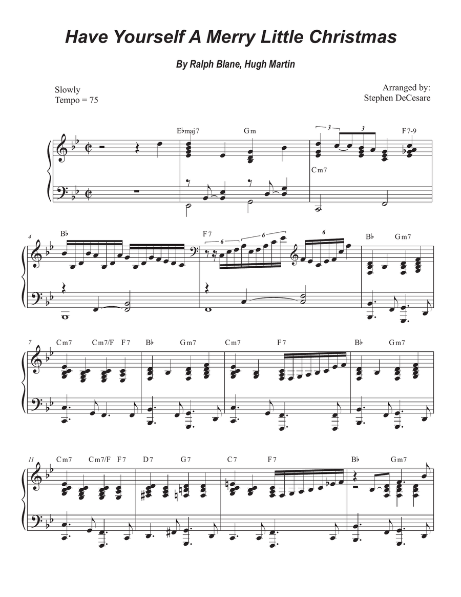 Have Yourself A Merry Little Christmas Clarinet Solo scores gallery preview page 6