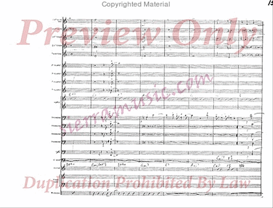 Invention For Guitar And Trumpet Jazz Ensemble scores gallery preview page 16