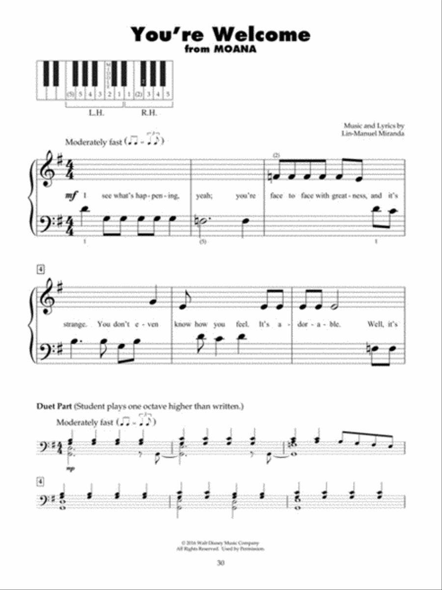 Disney Latest Movie Hits Piano scores gallery preview page 5