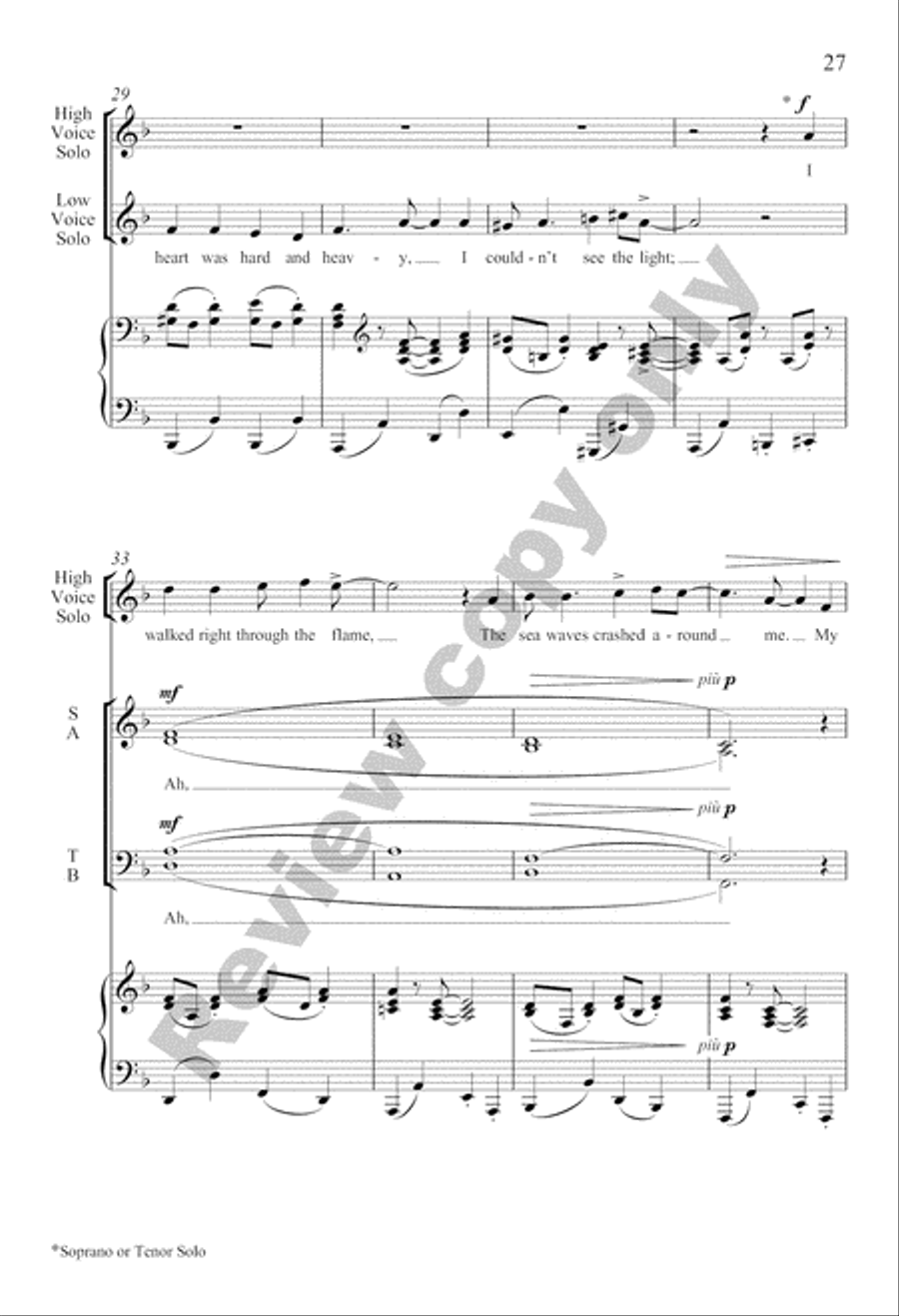 Three Gospel Choruses Divisi scores gallery preview page 46