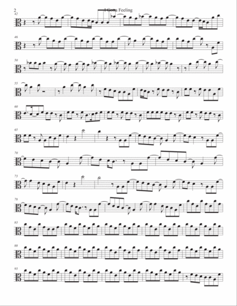 I Gotta Feeling I Gotta Feeling Viola Solo scores gallery preview page 2