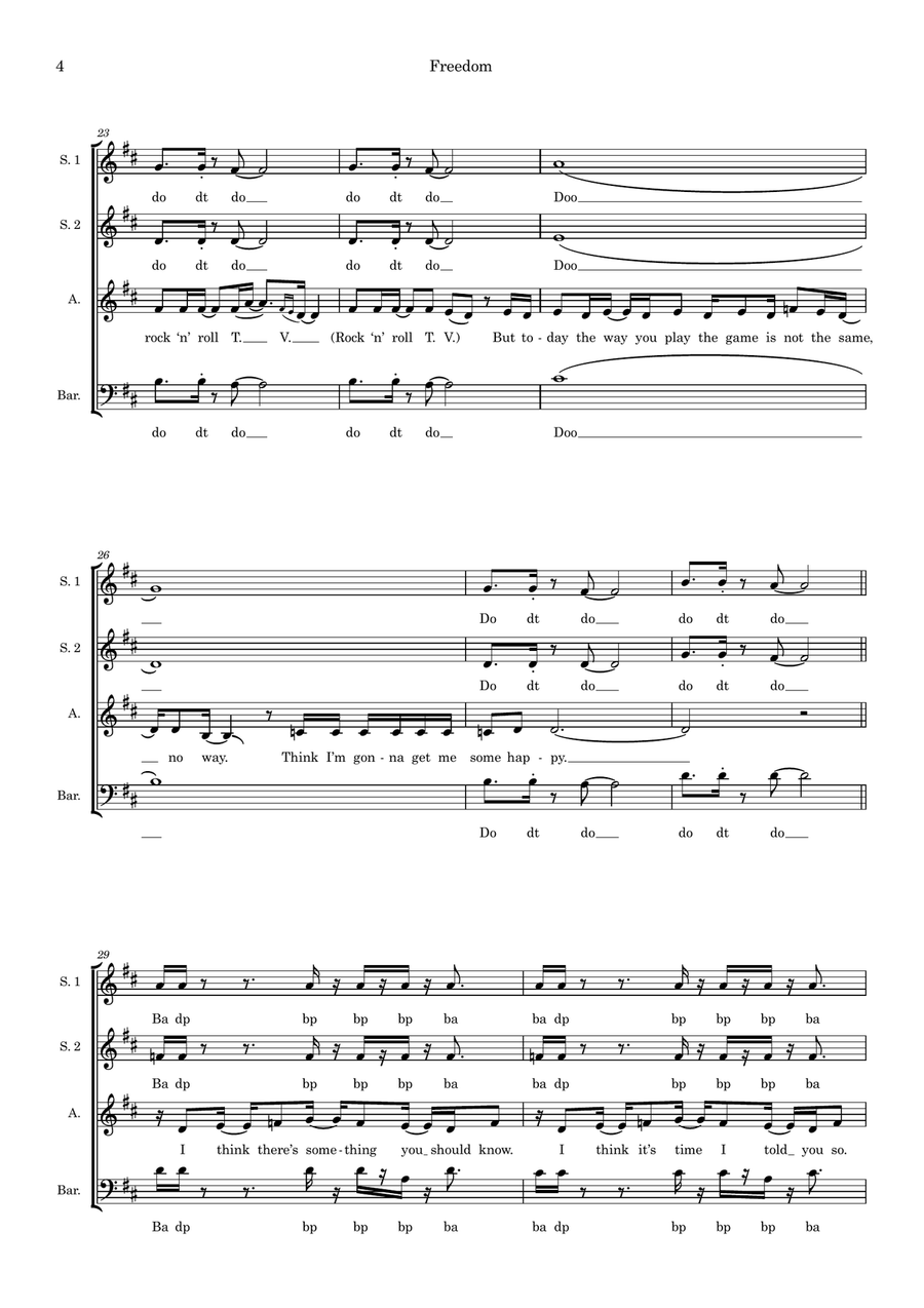 Freedom (arr. Hazel Hannam) Choir scores gallery preview page 4