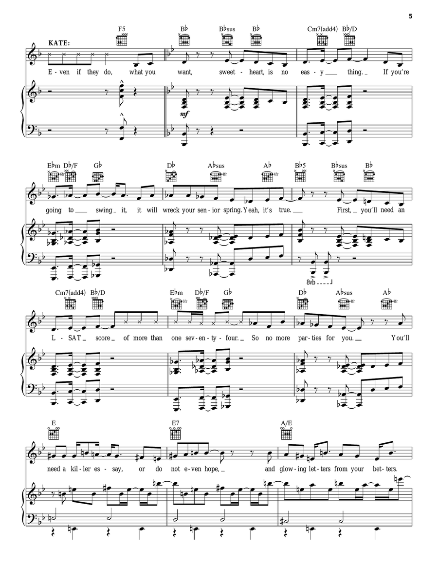 What You Want Piano, Vocal scores gallery preview page 5