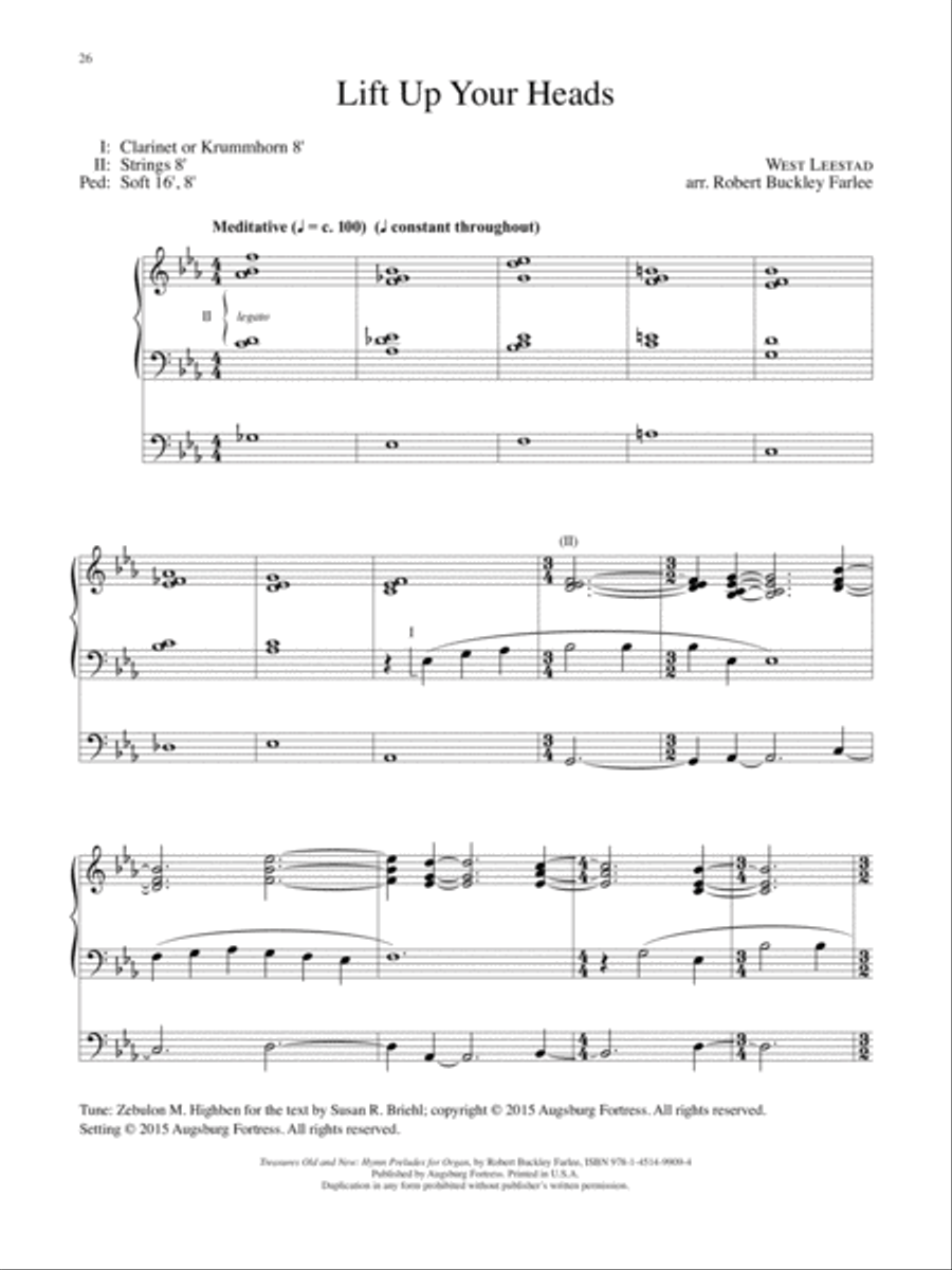 Treasures Old and New: Hymn Preludes for Organ Organ Solo scores gallery preview page 12