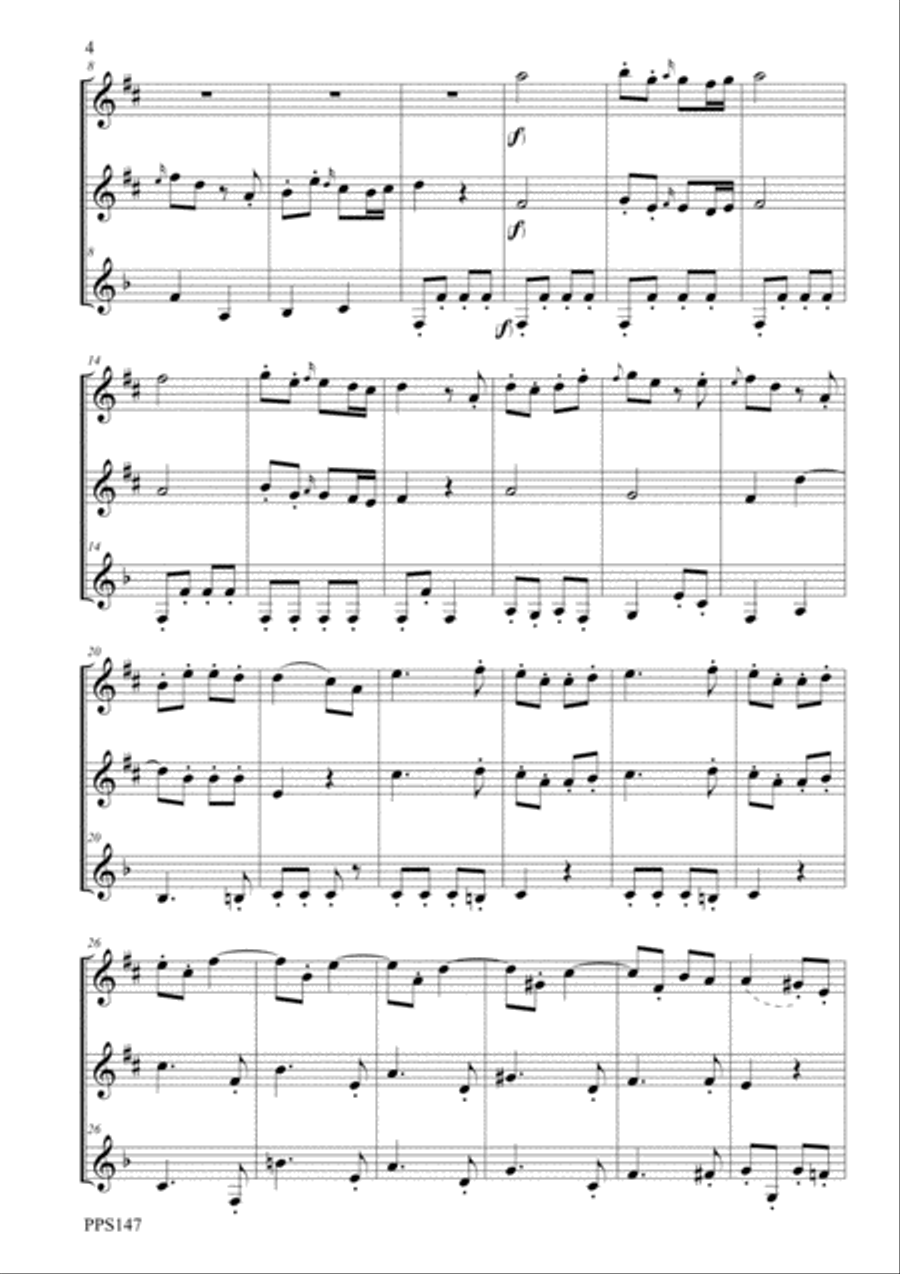 HAYDN TRIO IN D MAJOR Hob. XI:27 for flute, oboe & clarinet Woodwind Trio scores gallery preview page 6