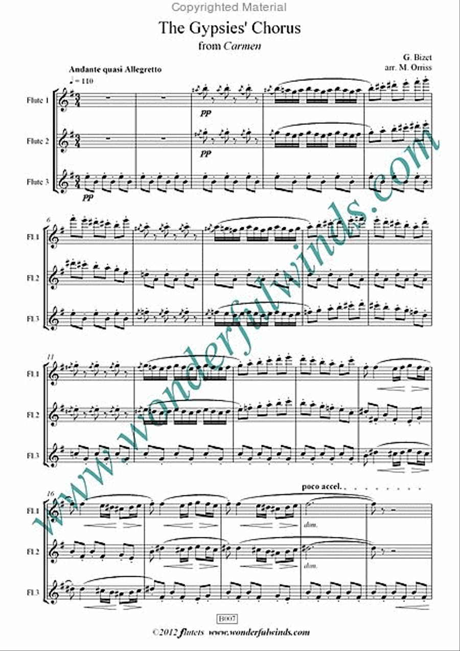 The Gypsies' Chorus Flute Trio scores gallery preview page 2