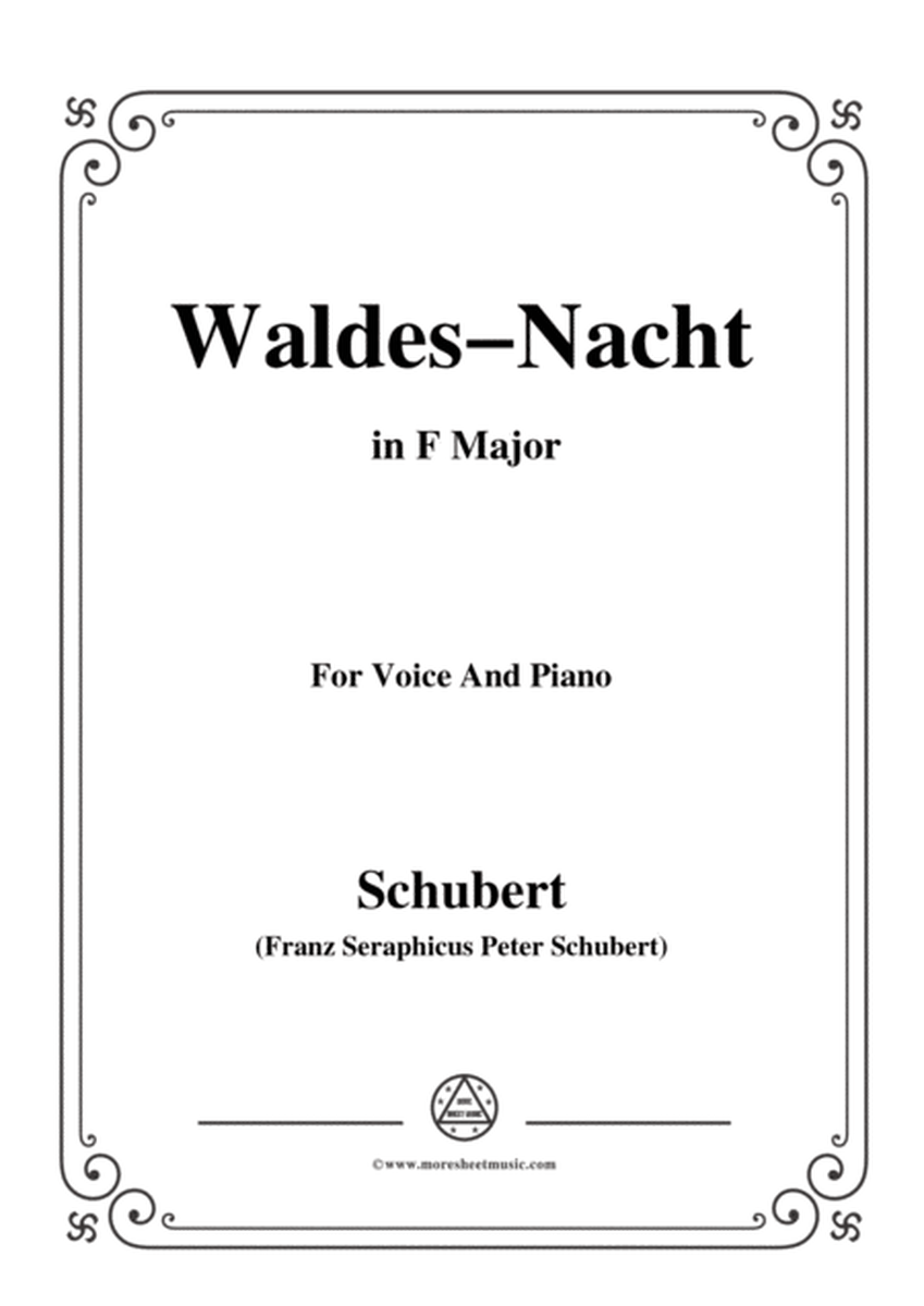 Schubert-Waldes-Nacht,D.708,in F Major,for Voice&Piano image number null