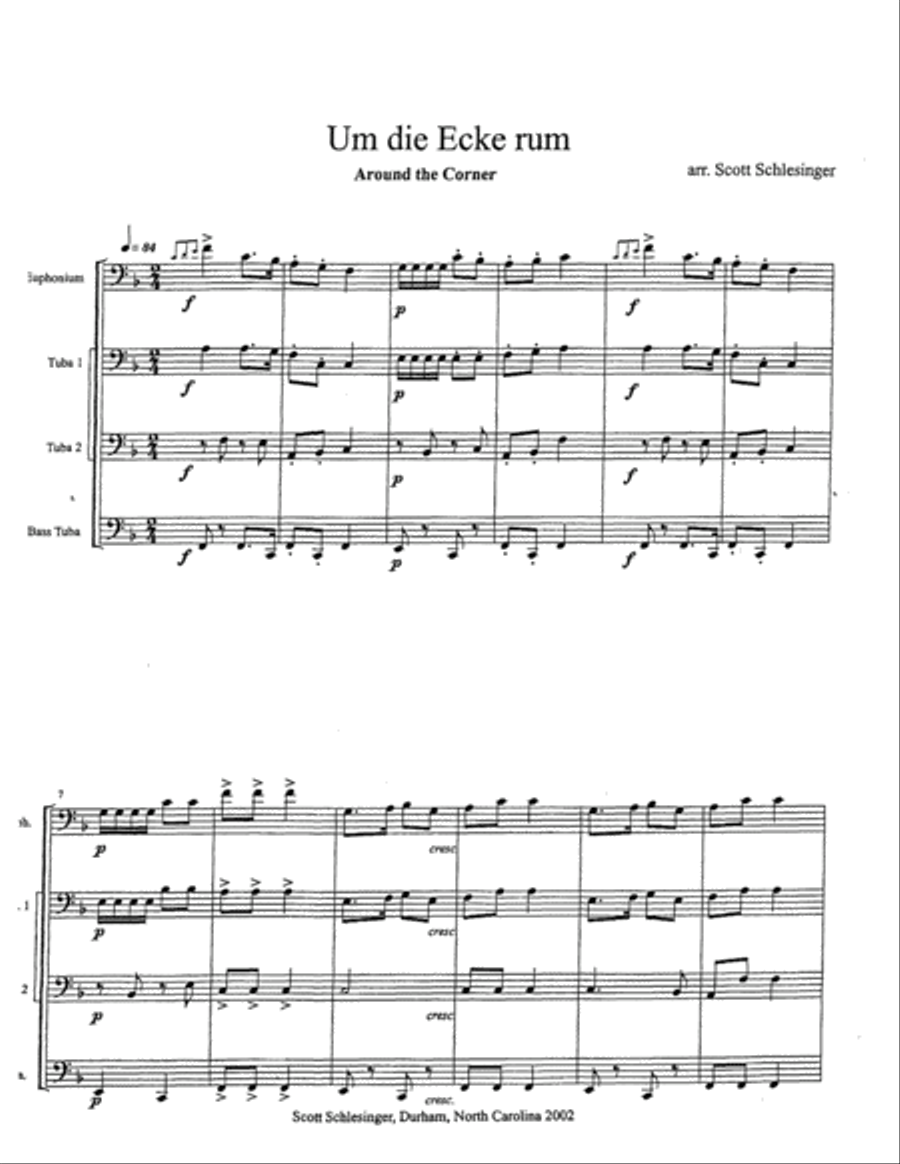 Four Polkas Tuba Quartet scores gallery preview page 5