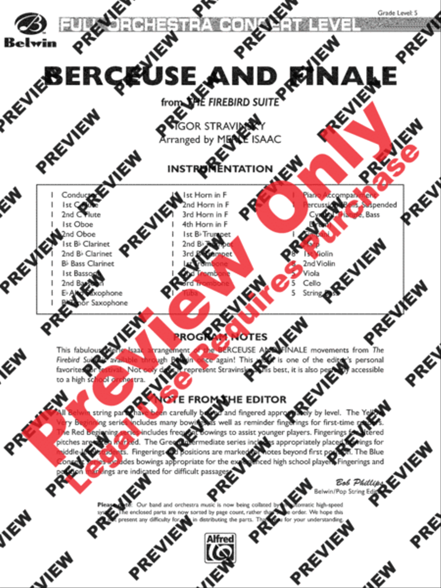 Berceuse & Finale