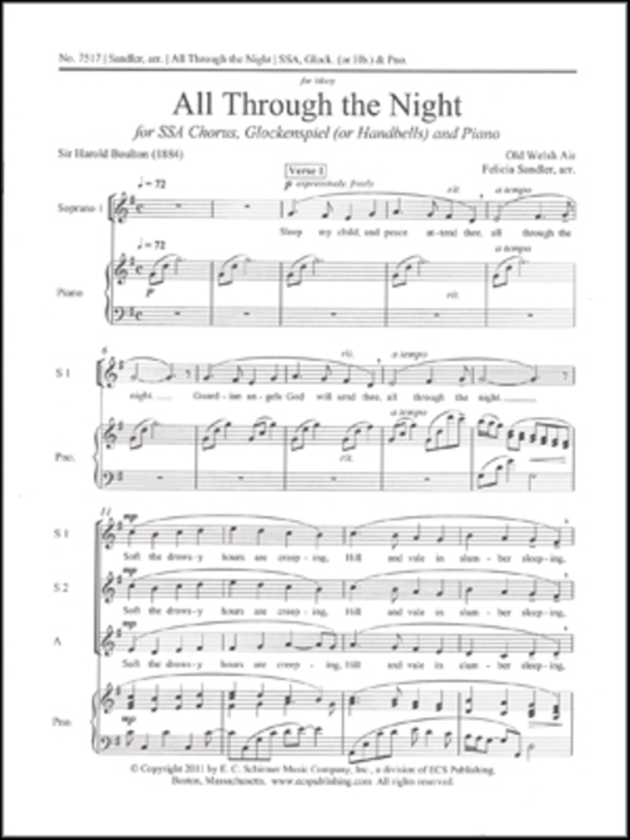 All Through the Night All Through the Night SSA scores gallery preview page 1