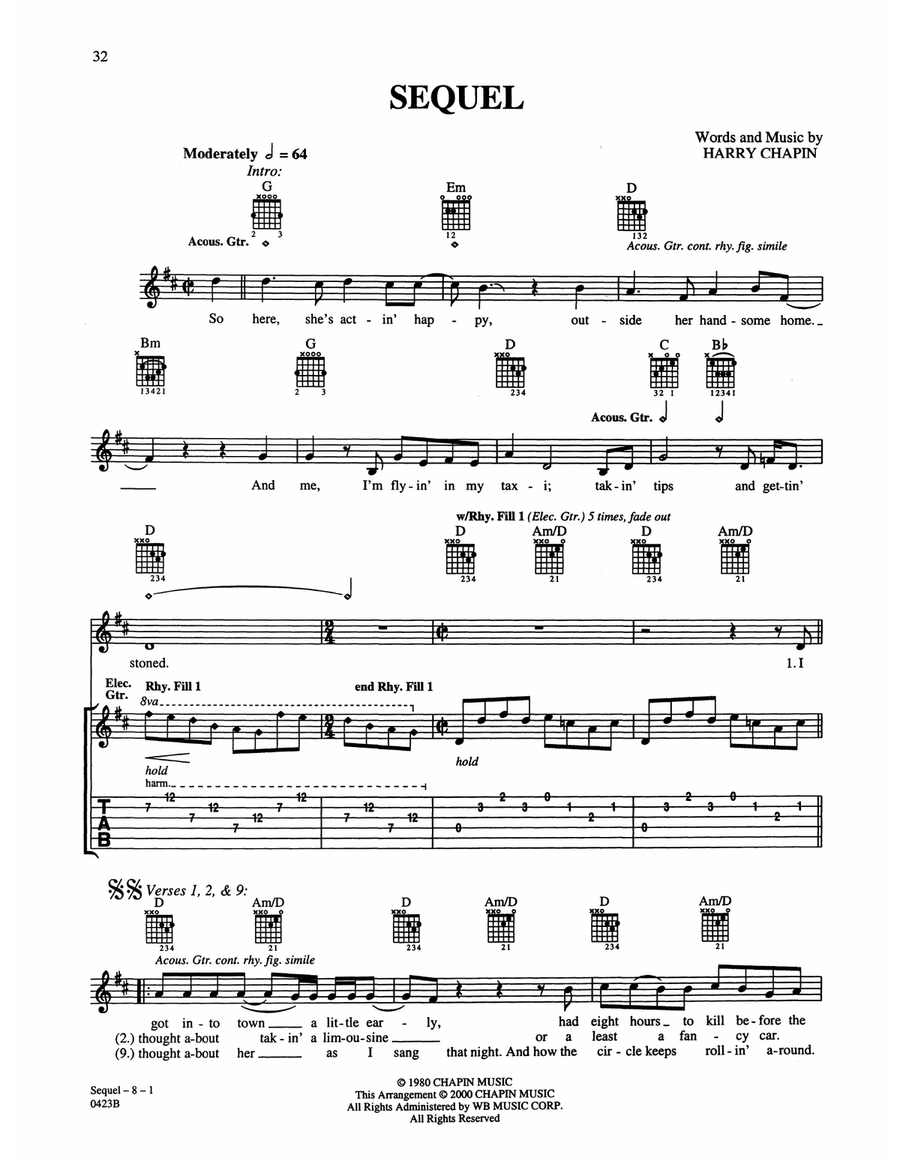 Sequel Acoustic Guitar scores gallery preview page 1