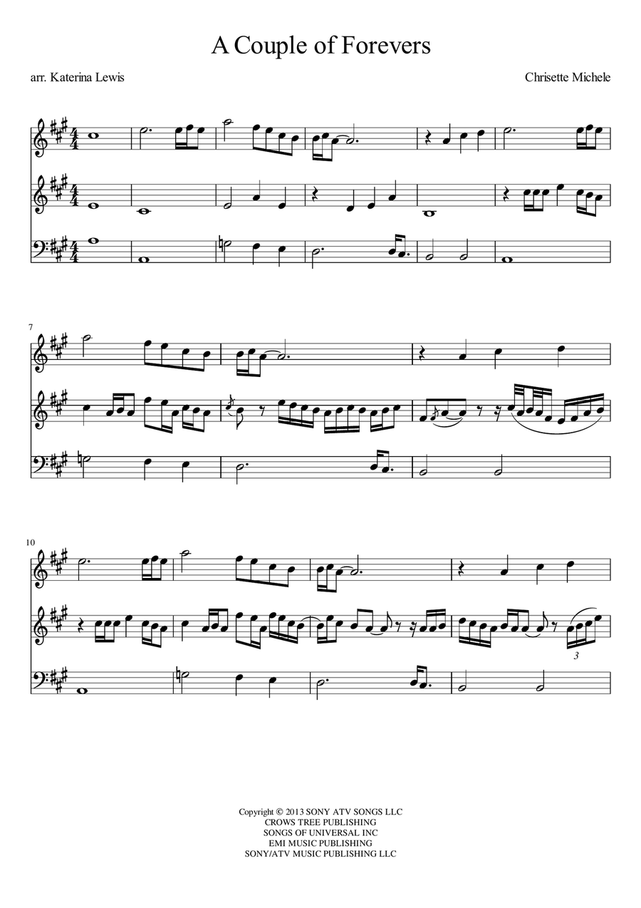 A Couple Of Forevers String Trio scores gallery preview page 1