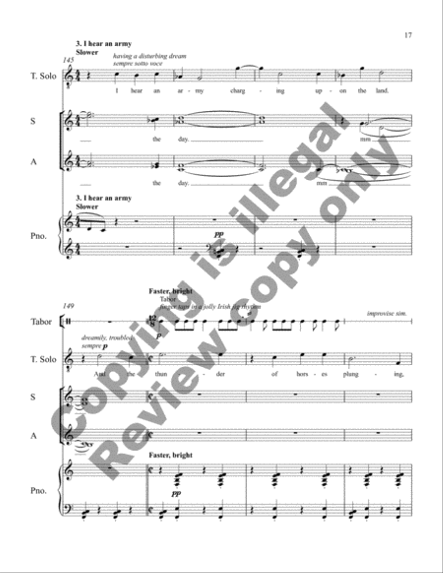 Chamber Music, Volume 3: Four Joyce Songs: Serenade in One Movement 4-Part scores gallery preview page 9