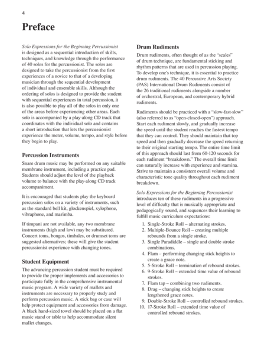 Solo Expressions for the Beginning Percussionist
