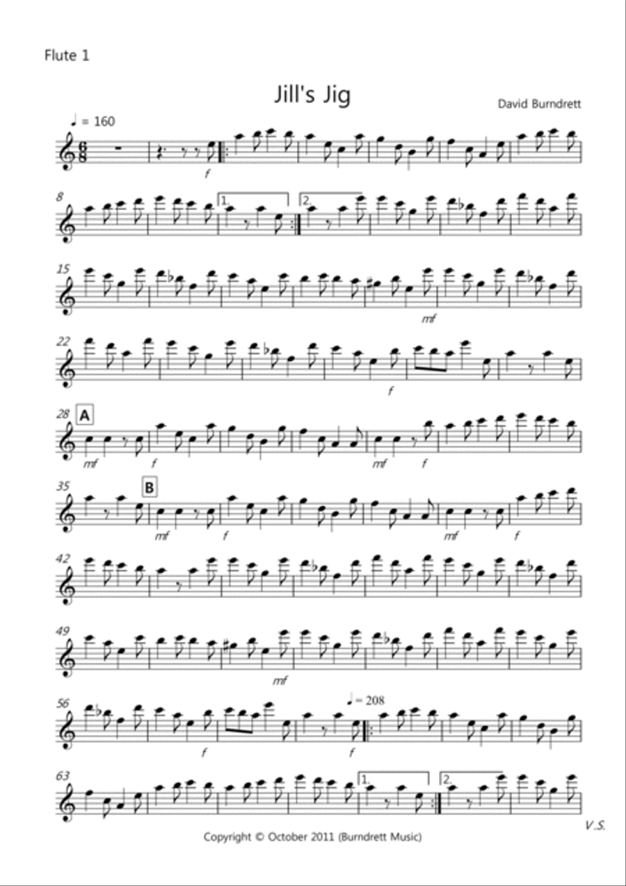Jill's Jig for Flute Trio Flute Solo scores gallery preview page 4