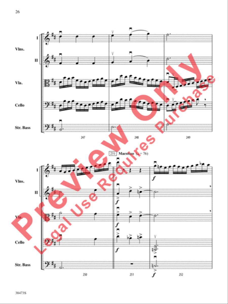 Lonestar Variations String Orchestra scores gallery preview page 27